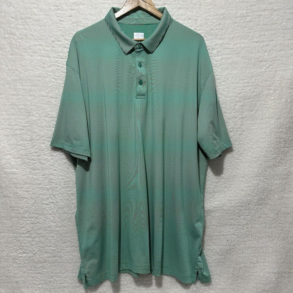 Callaway OPTI-DRI Golf Polo Shirt Men's‎ Green White Stripes Size XXXL/EEEG/TTTG